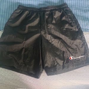 Black Nylon Shorts | Champion | Medium